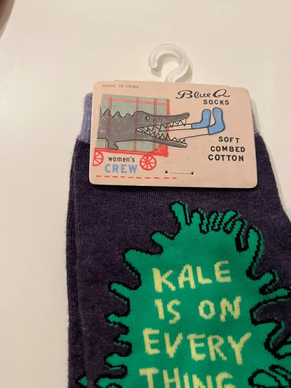 Funny‎ Women Crew Socks from Blue Q Kale and  Art The Bomb (two Pairs) (NEW)